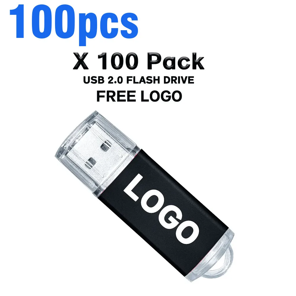 

100 шт./лот, бесплатный индивидуальный логотип, USB-флешки 2,0, 16 ГБ, 32 ГБ, 64 ГБ, высокоскоростные USB-накопители в качестве бизнес-подарков