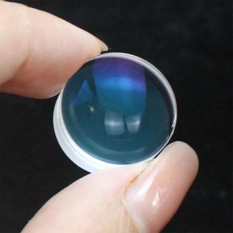 Lente de vidrio óptico de cemento de 17mm, longitud Focal de 52mm, binoculares ópticos DIY, herramientas telescópicas con bola de cristal, 1 ud.