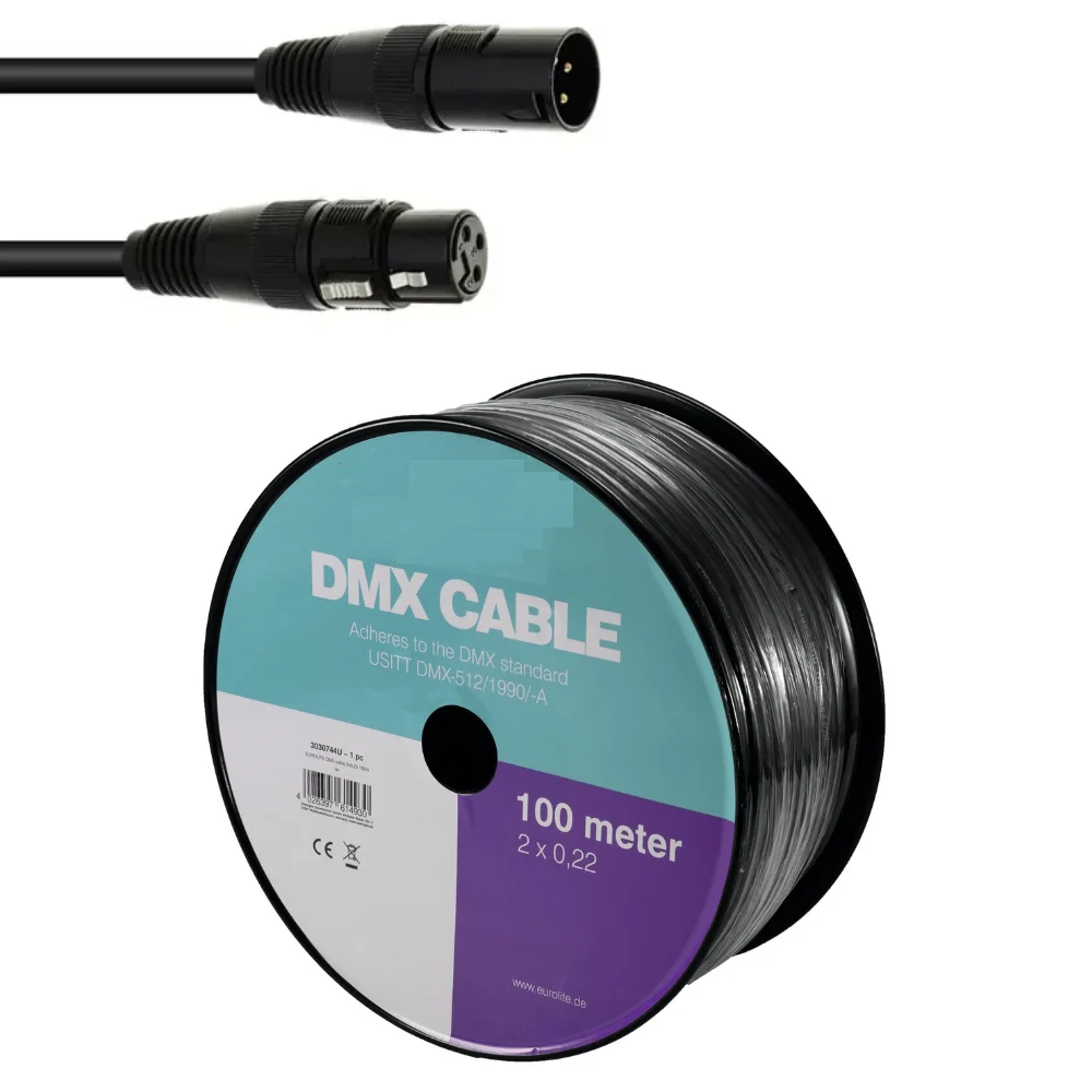 

XLR Cable 100m - Premium Balanced Microphone Cable with 3-Pin XLR Male to Female Mic Speaker Cable, Black