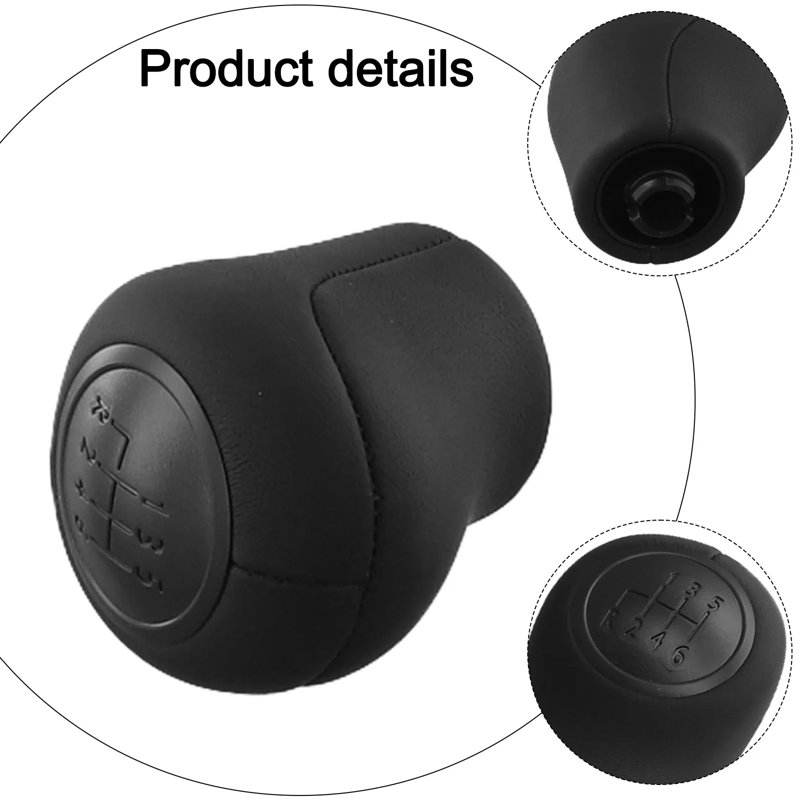 

Driving Experience Enhancement Black W639 5 Speed Knob Car Gear Knob PU Leather Design High Performance Control