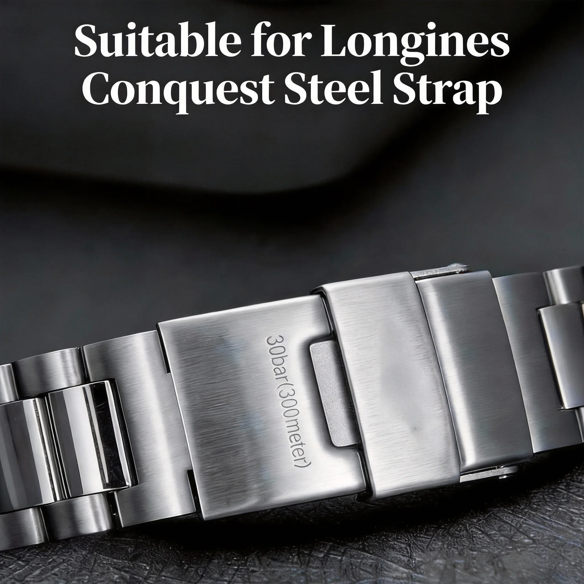 watch strap For Longines HydroConquest 21mm Watch Band Stainless Steel Metal Watch Bracelet  Solid Steel Band  Diving Bracelet view 5