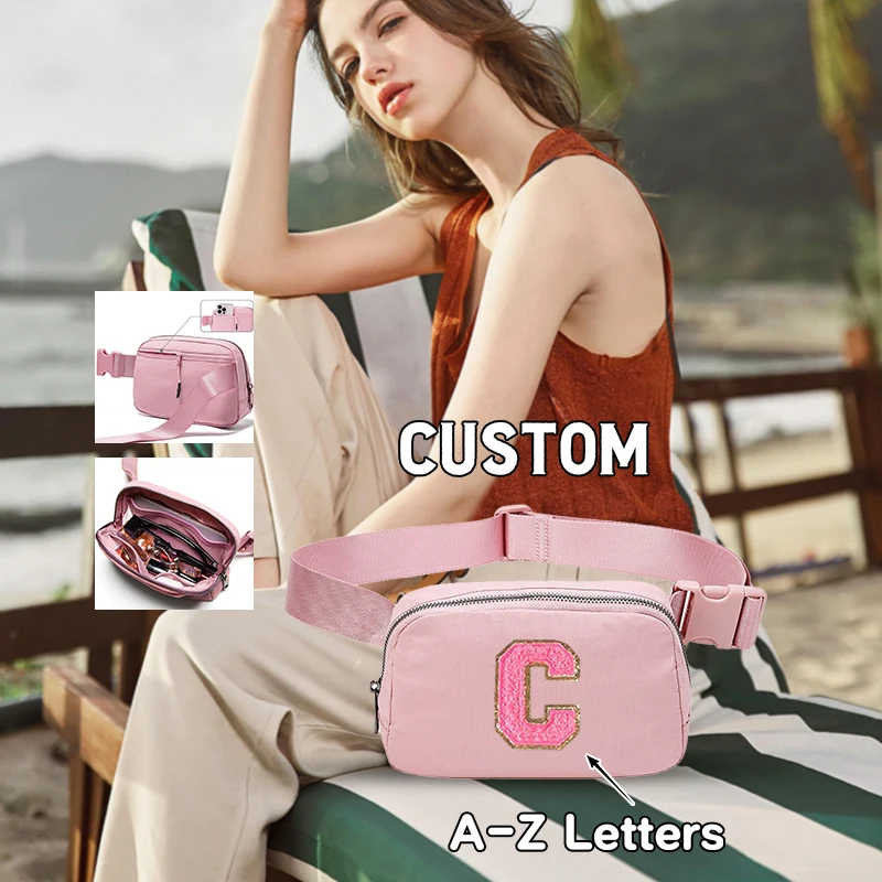 Custom Letter Multifunctional Sports Messenger Bag Waist Bag Mobile Phone Messenger Men and Women Shoulder Fitness Sports Bag
