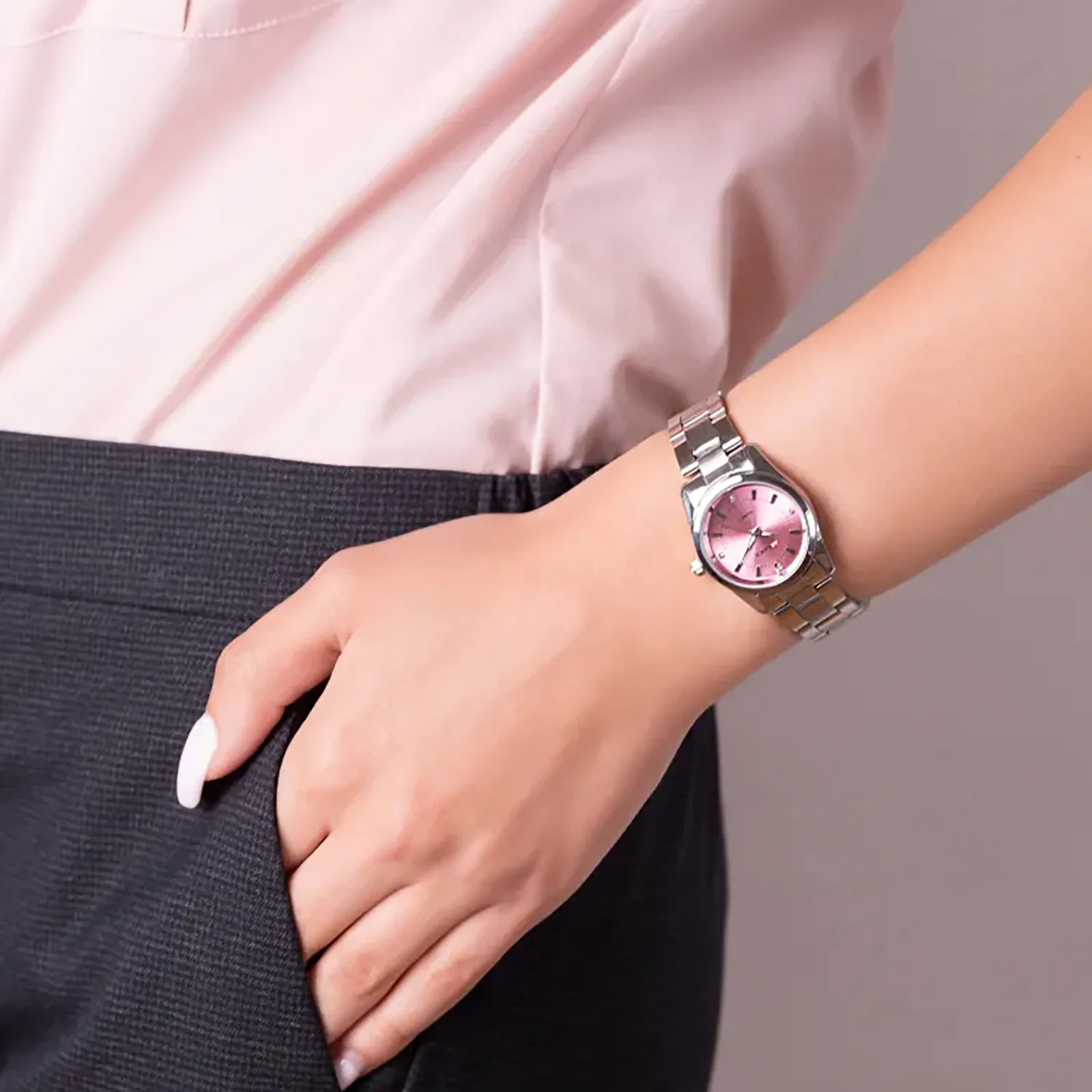 Relógio de pulso luxuoso para mulheres, relógio quartzo casual para senhoras, relógio feminino, moda