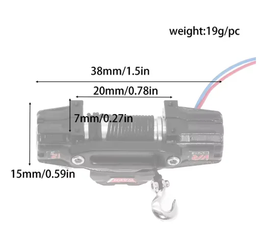 Simulation Metal Automatic Winch for  TRX4M 1/18 RC Crawler Car Upgrade Parts Accessories