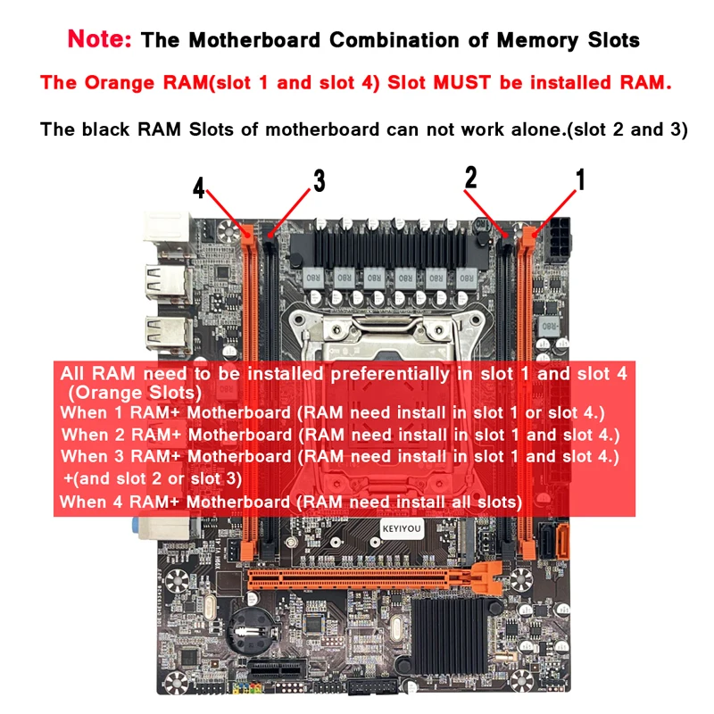 Imagem -05 - Motherboard Grupo Cpu Combo Kit Ddr4 16gb 2x8gb de Memória Ram Lga 20113 Xeon e5 2650v4 X99