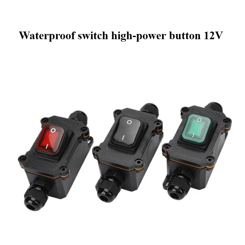 Waterproof switch high power button 12V online halfway modified battery car 24V high current 16A 30A DC