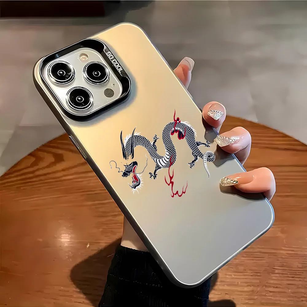 Роскошный чехол для телефона E-Evisu для iPhone 16, 15, 14 Plus, 13, 12, 11 Pro Max X Xs XR 8 7, матовый, красочный, серебристый, твердый чехол