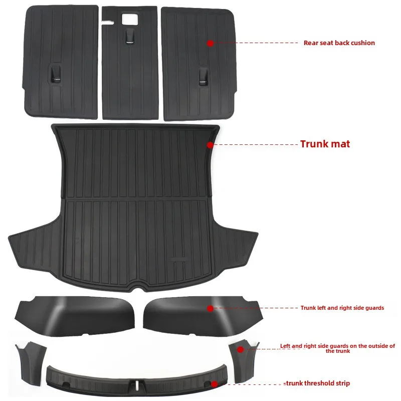 

Комплект защитных накладок из замши для боковых стенок багажника Model Y (для обеих сторон) – аксессуары для модификации интерьера