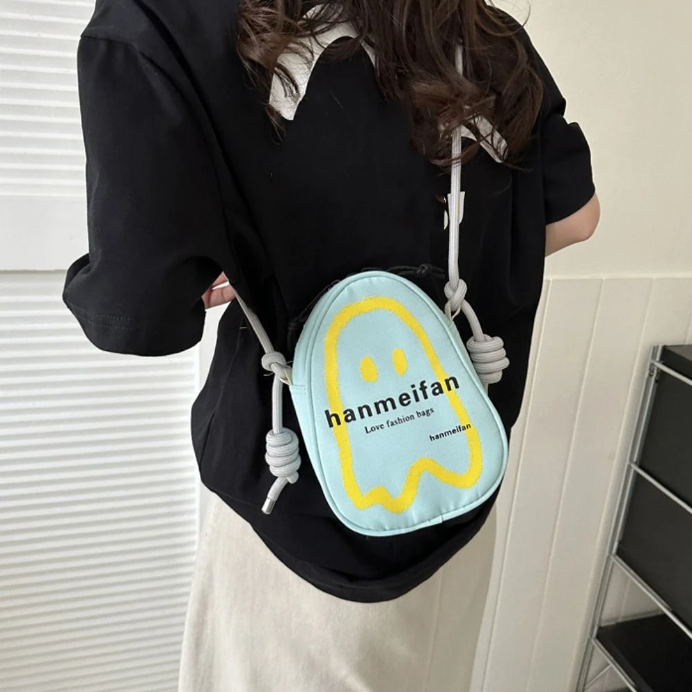 

Coin Purse Ghost Shoulder Bag Solid Color Mini Halloween canvas Crossbody Bag Korean Style Casual Mobile Phone Bag Outdoor