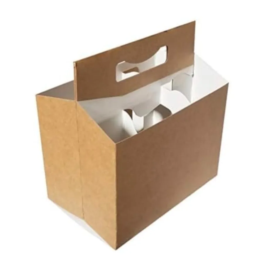 

6pk Cardboard Carrier Kraft 50ct Holds 6pk 12oz Bottles FAST SAME DAY SHIPPING