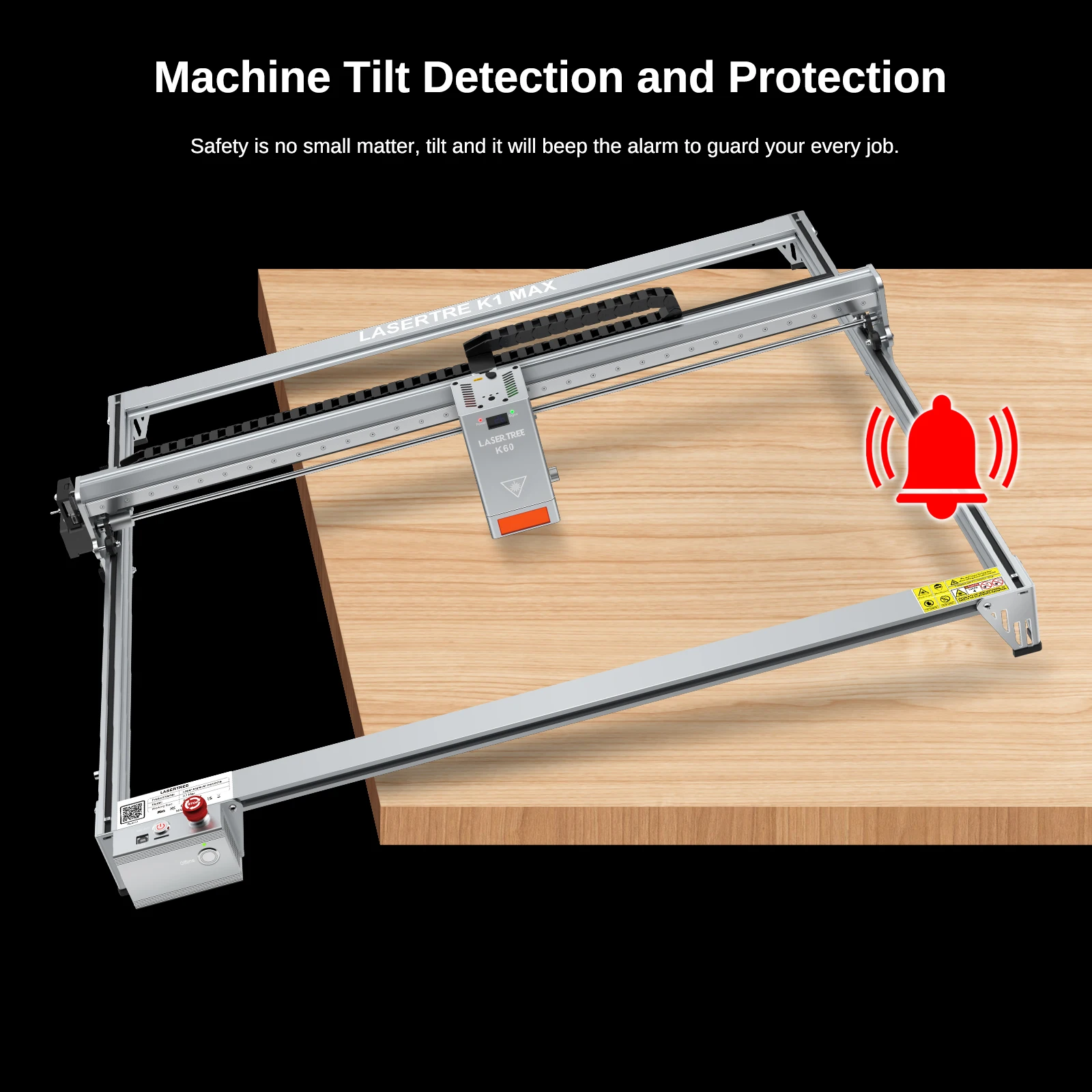 LASER TREE K1MAX 60W Laser Engraver Freely Adjustable 20W/40W 60W Power Laser Module Engraving Cutting Machine DIY Tools