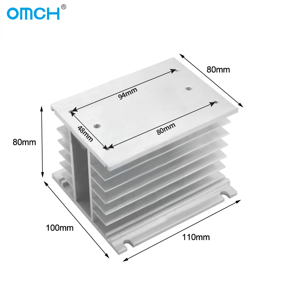 H-110 Solid State Relay SSR Trifasic Heat Radiator Heat Sink With Dissipating Fans