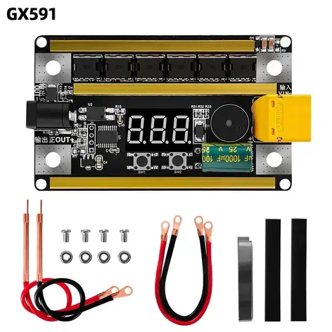 GX591 리튬 배터리 스폿 용접기 스폿 용접기 제어 보드 18650 배터리 용 0.1-0.2mm 니켈 시트 용 99 기어 용접기