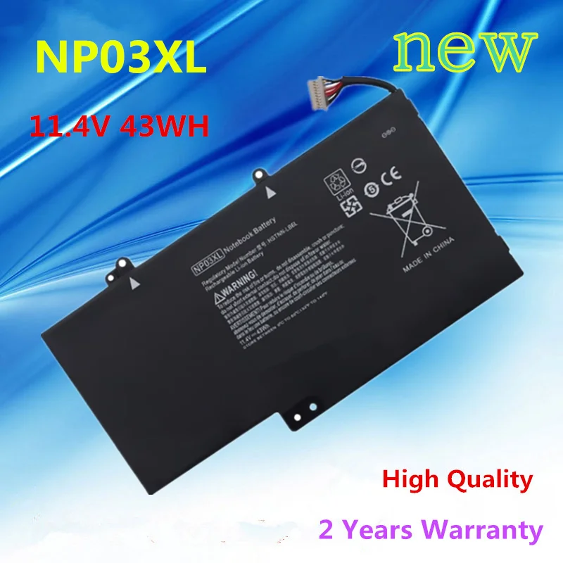 

New Laptop Battery NP03XL TPN-Q146 TPN-Q147 TPN-Q148 HSTNN-LB6L 760944-421 15-U010DX for HP Pavilion X360 13-A010DX 13-A000