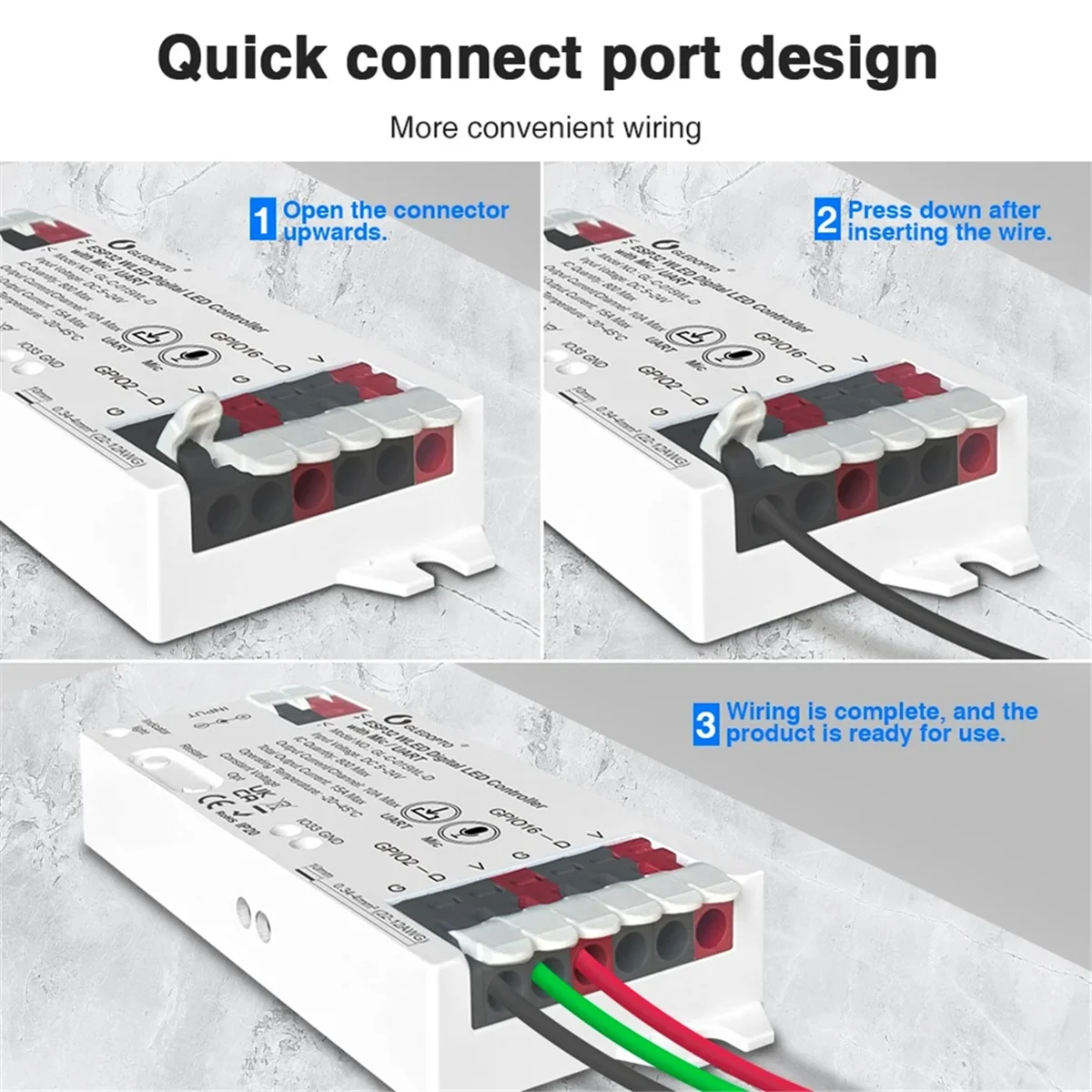 Controlador GLEDOPTO ESP32 WLED para tiras de luz LED