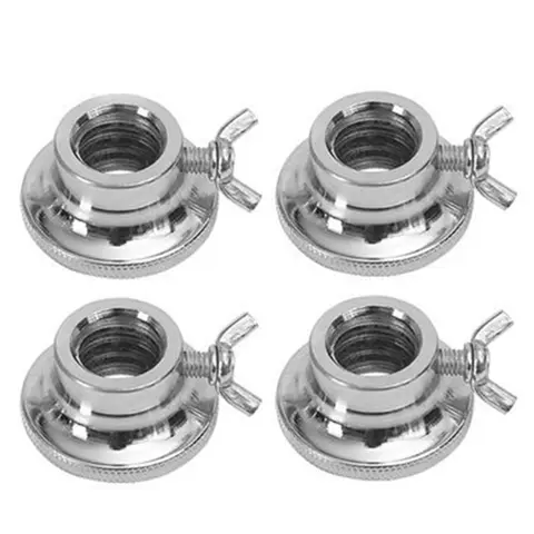 4Pcs 바벨 스핀 잠금 칼라 나사 클램프 안티 슬립 스핀 잠금 칼라 덤벨 역도 용 안전 너트