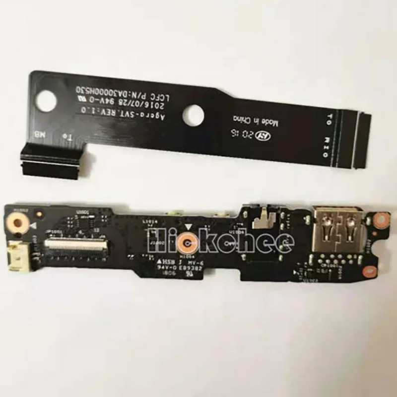 Nuova scheda audio scheda USB con cavo per Lenovo Yoga 910-13ikk cyg50 NS-A902 da30000h530 connettore del pulsante di accensione