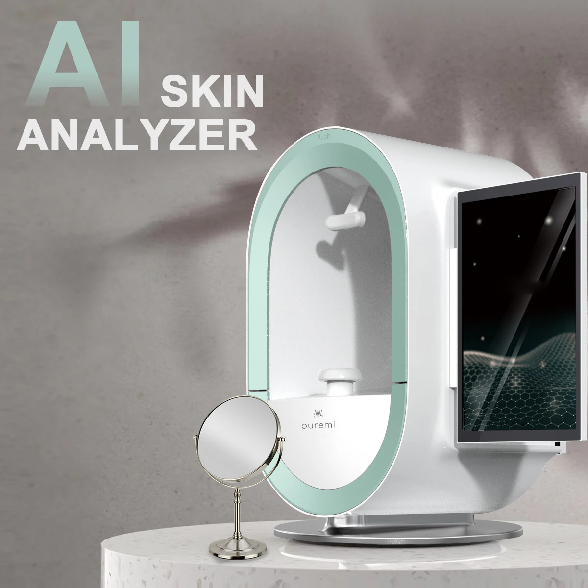 Newest Intelligent 3D Detection HD Imaging Home Skin Analyzer AI Skin Analysis Report Face Scanner for Spa Beauty Salon