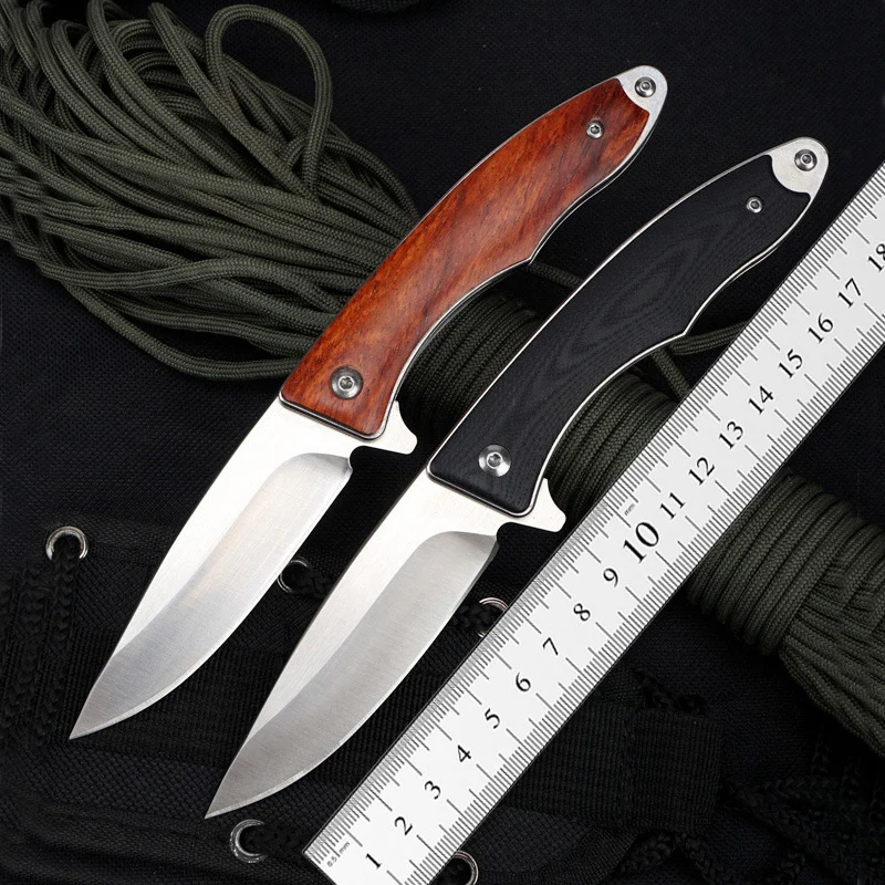 

Free shipping TWO Options G10 Handle Small Folding Pocket Knife Tactical Survival Knife EDC Tools