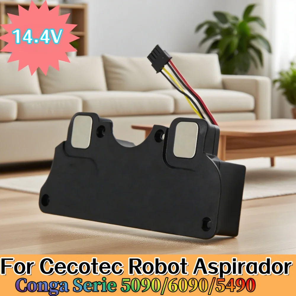 

NEW Replacement Battery For CECOTEC CONGA 4090 4490 4590 4690 Robot Vacuum Cleaner Accessories Spare Parts 14.8V 12800mAh