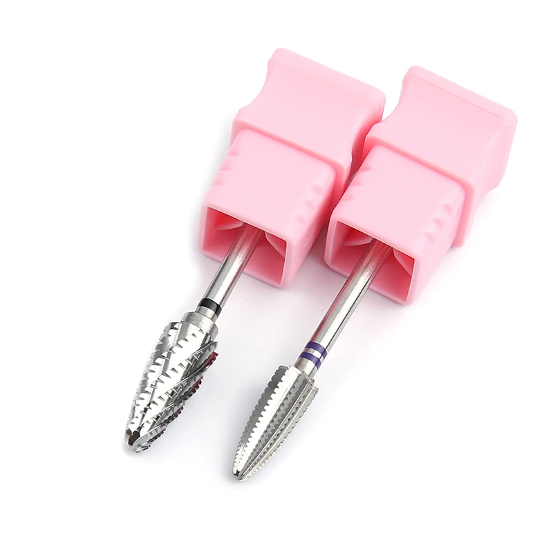 Punta da trapano per unghie professionale in carburo di tungsteno per rimozione gel duro e spesso Punta per unghie acrilica Trapano elettrico Accessorio per manicure