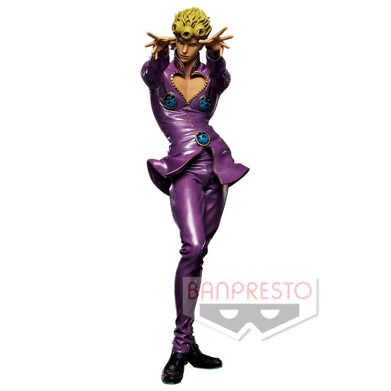 Bandai Original JOJO's Bizarre Adventure Golden Wind Giorno Giovanna Grandista Series Action Figure Hobbies Collectibles Model