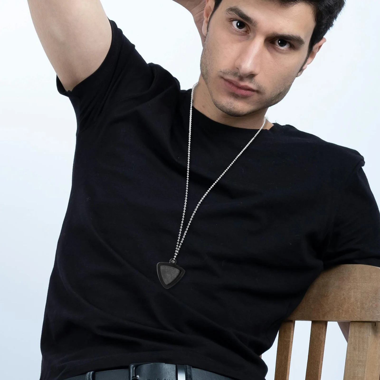 مجموعة واحدة من حامل قلادة اختيار الجيتار مع غطاء سيليكون أجزاء جيتار متينة للموسيقيين هدية مثالية للاعبين على طراز الروك #4