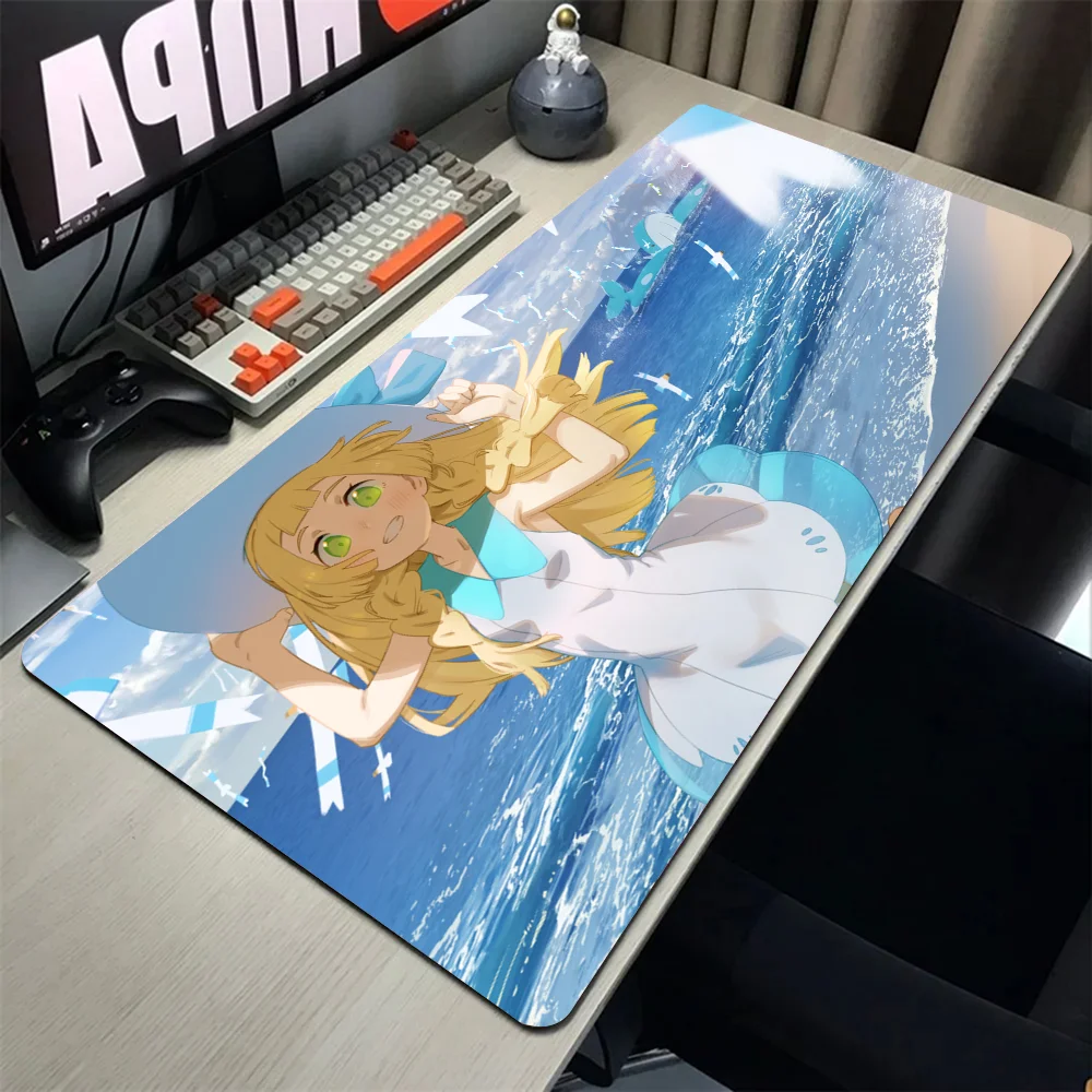 1pc P-Pokemon Lillie Floor Mat Mouse Mat Desk Mat With Pad Gaming Accessories Prime Gaming XXL Keyboard Pad Padding Mat