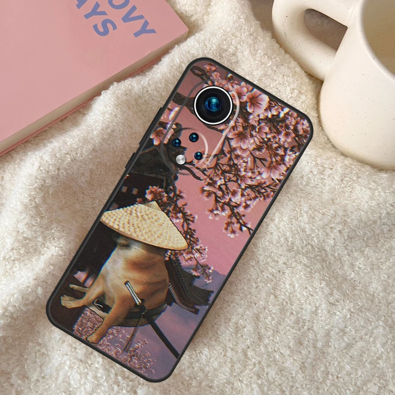 Doge Meme Cheems Funda For Huawei P20 P30 P40 P60 Pro P Smart Nova 9 5T Honor Magic5 Lite X8 X9 a 50 70 Case