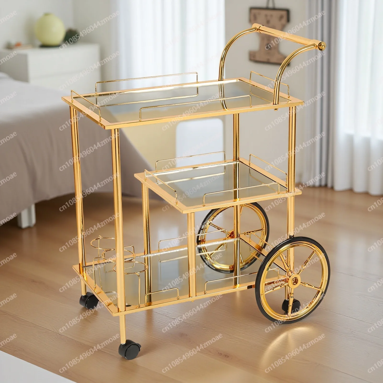 Chariot de rangement mobile de luxe léger pour salle à manger, salon, chambre, salle de bain, canapé