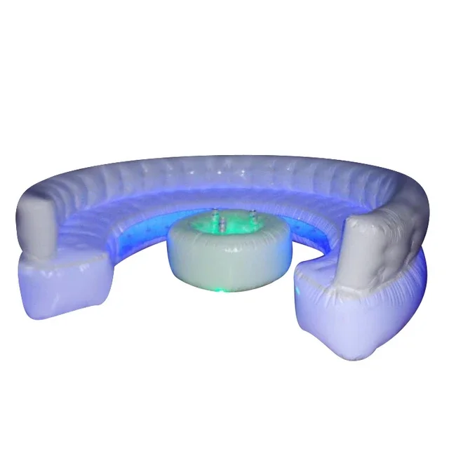 Sofá inflable en forma de s para publicidad, silla Circular para exteriores