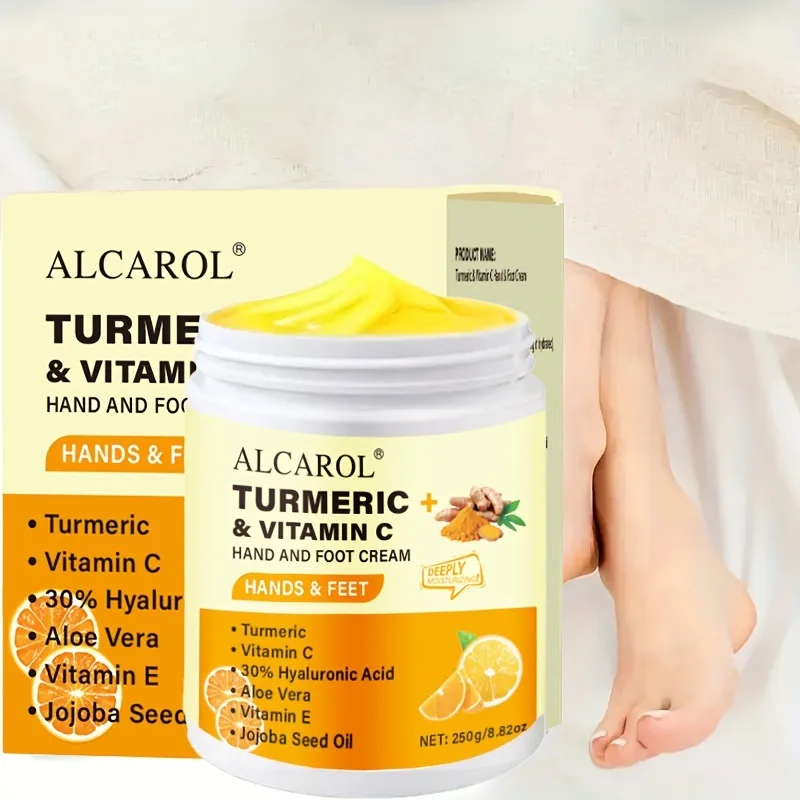 Turmeric Hand Foot Cream 250g Vitamin C Anti Crack Dead Skin Remover Foot Care