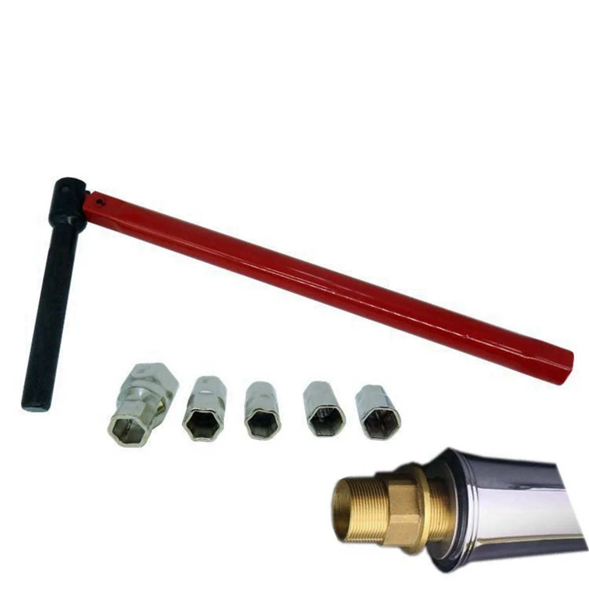 Juego de llaves de tubo para grifo, herramienta Manual de fontanero de 8-13mm, mantenimiento de grifo