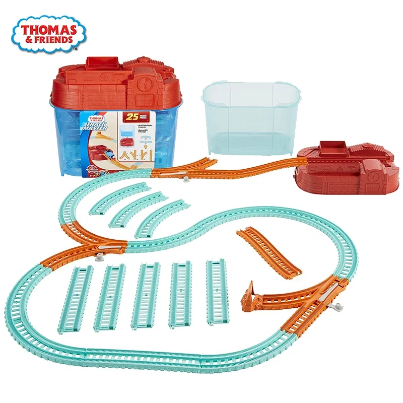 Original Thomas & Friends TrackMaster Builder Bucket Storage Container Train Track Accessories Kids Toys for Children Education