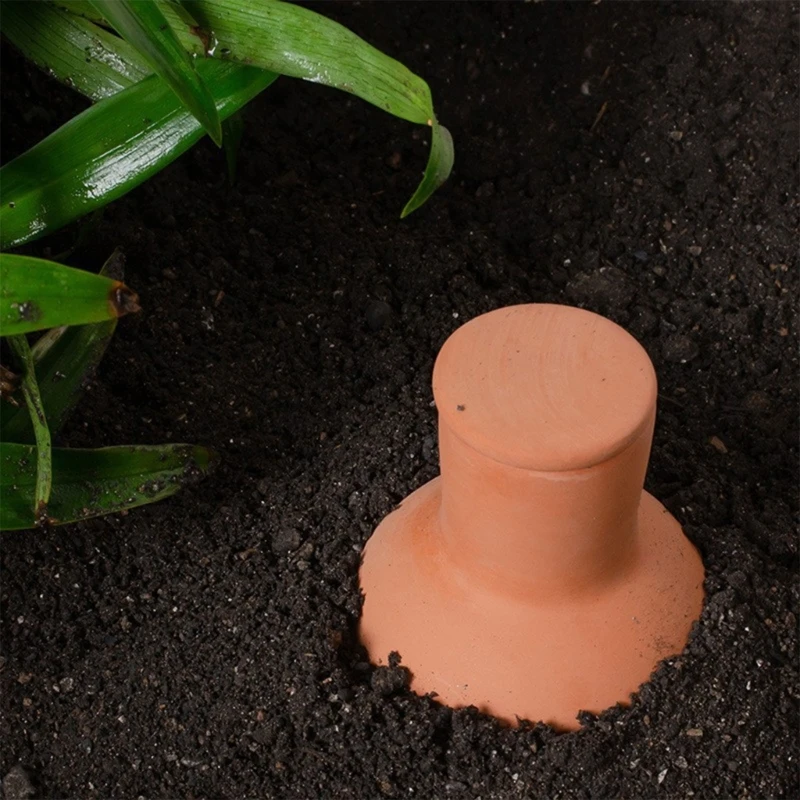 2PCS Terracotta Auto Irrigation Devices Featuring Slow Release Method for Houseplants and Flowers