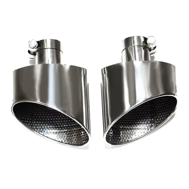 

1 Pair Exhaust Tip for A4 A5 A6 A7 Up To RS4 RS5 RS6 RS7 Muffler Tip Tailpipe for Stainless Steel Exhaust Pipe