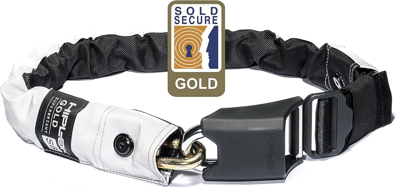 Gold Wearable Chain Bicycle Lock