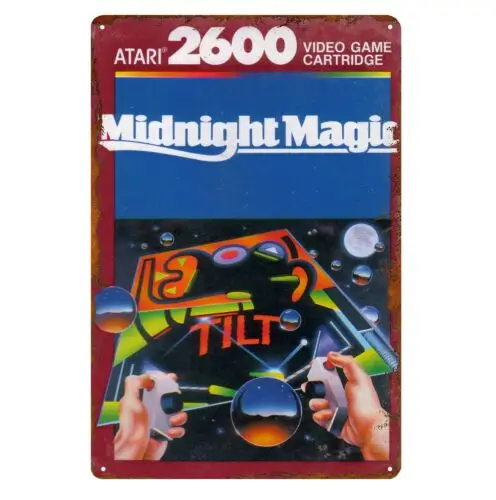 Midnight Magic Metal Poster Tin Plate Video Game Nes Boxart