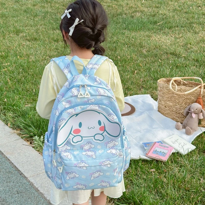 Mochila Sanrio Anime Kuromi Hello Kitty Pochacco Cinnamoroll Melody, bolsa escolar para estudiantes, bolsa de gran capacidad, regalos para niños