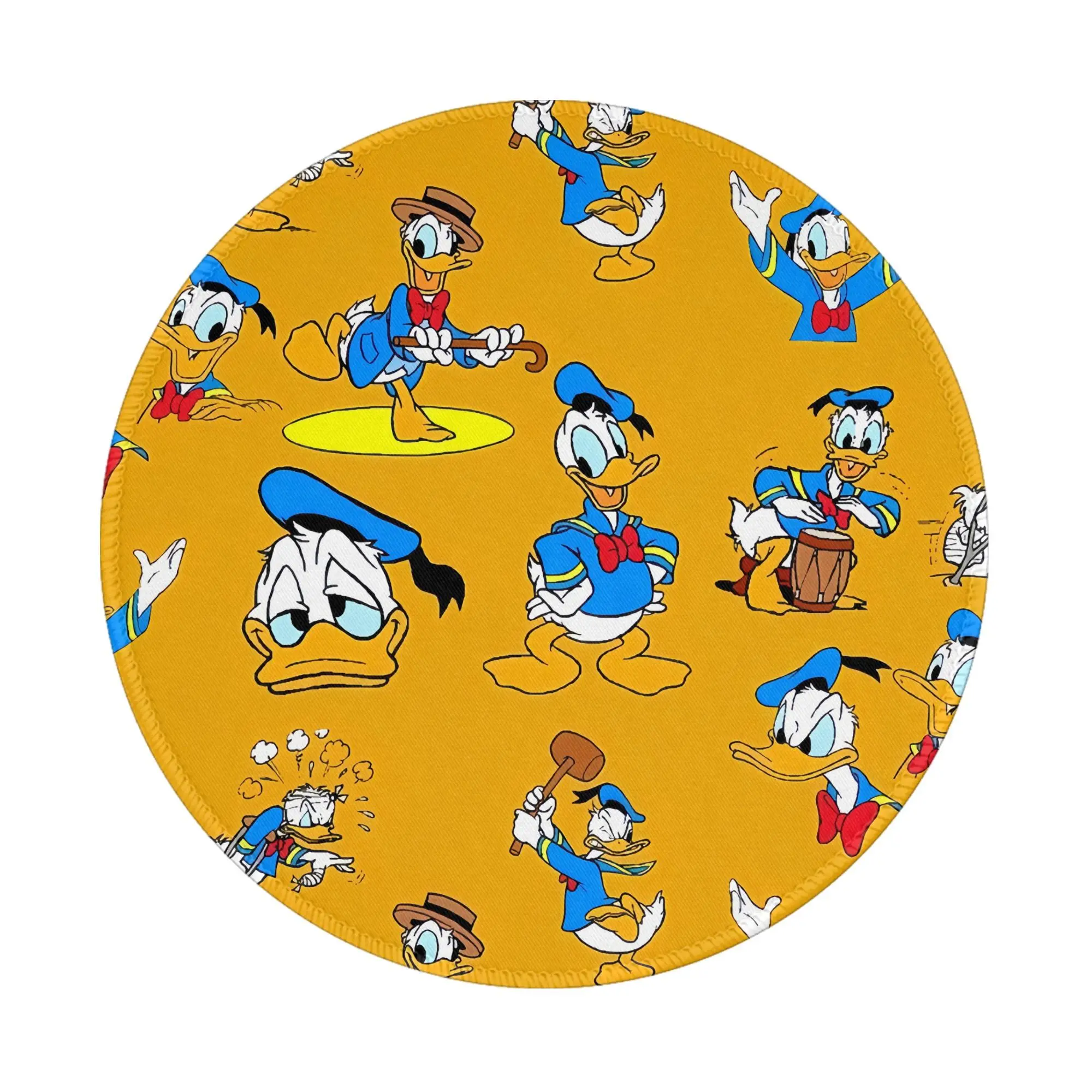 

Donald Duck Round Mini Mouse Pad Rug Anti-slip Mat Desktop 8in Game Computer Mat Gaming Rubber Mouse Mat