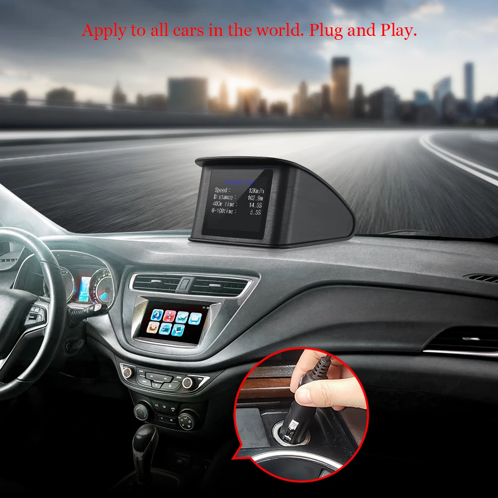 

Car GPS Speedometer Head Up Display For HUD Display Trip Time Brake Test Altitude For All Car Smart Meter Electronics