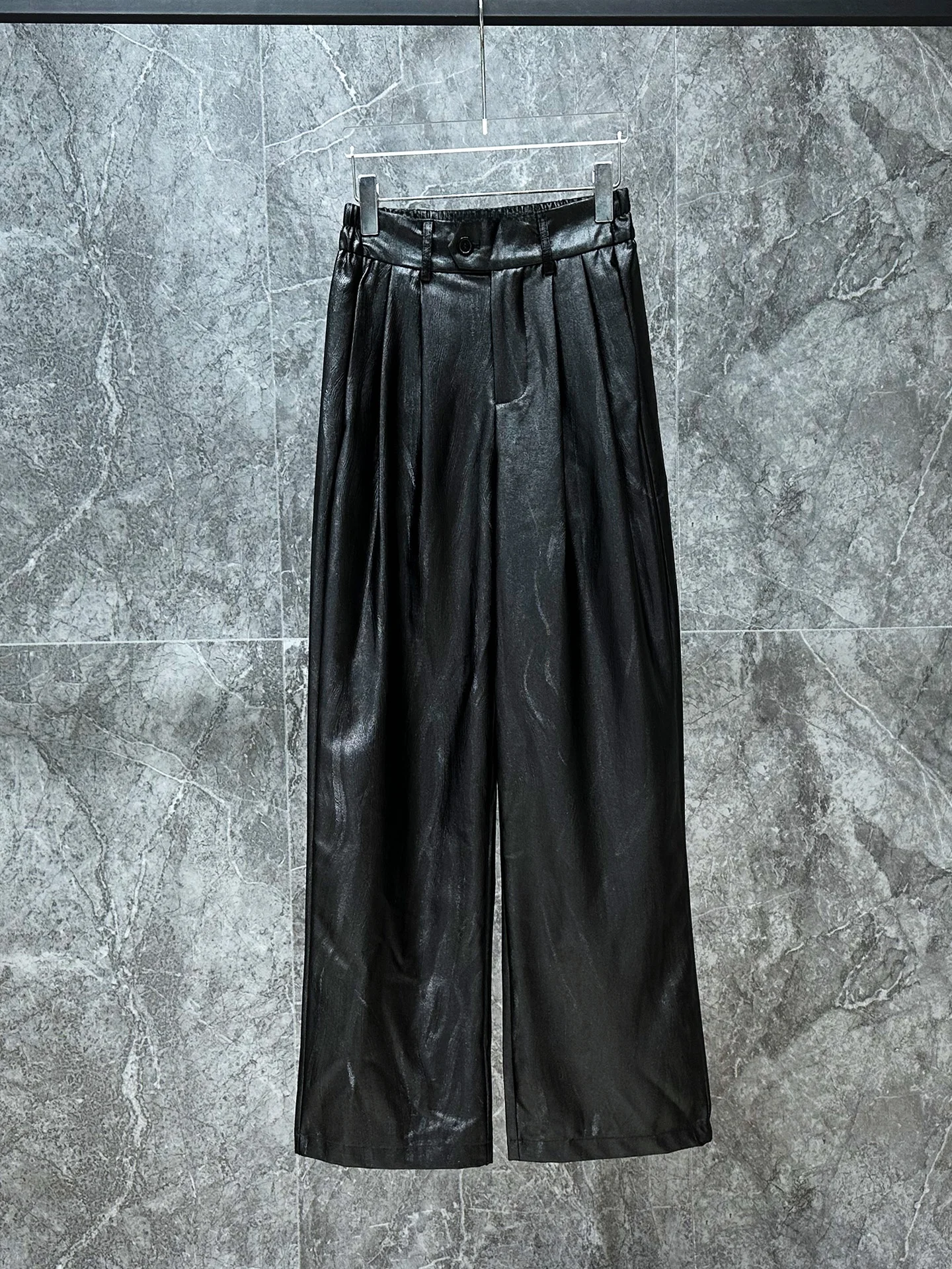 

Faionable Casual Pants Men's Loose Fit Leather-Resistant Straight Leg Trousers Youthful Sle Autumn Season Cool Trend