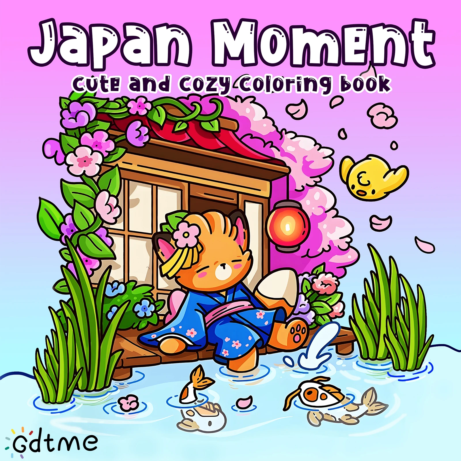 Japan Moment Coloring Book for Adults Featuring Cartoon Bold-easy Patterns for Relaxation DIY Painting Drawing Books