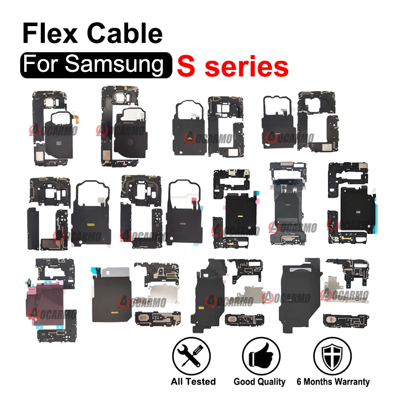 For Samsung Galaxy S7 S8 S9 S10 s20US20 Plus Wireless Charging Coil NFC Loudspeaker Signal Antenna Motherboard Metal Sheet Cover