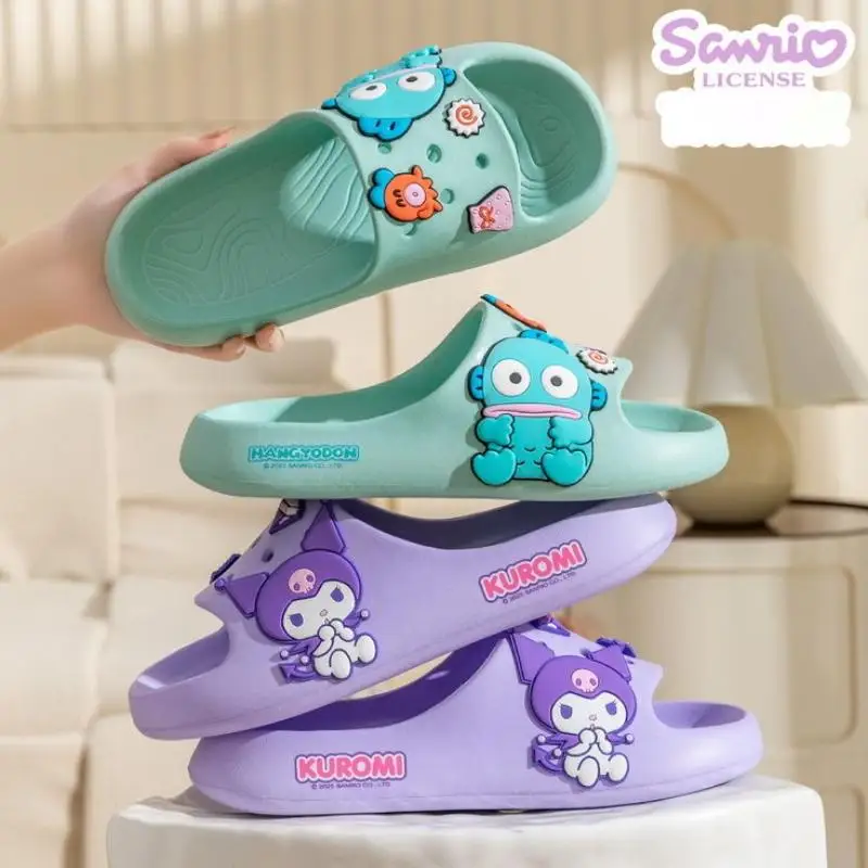 

ГОРЯЧИЕ тапочки Sanrio My Melody с героями мультфильмов Kawaii, летние новые стильные противоскользящие дышащие удобные водонепроницаемые домашние тапочки Hangydon