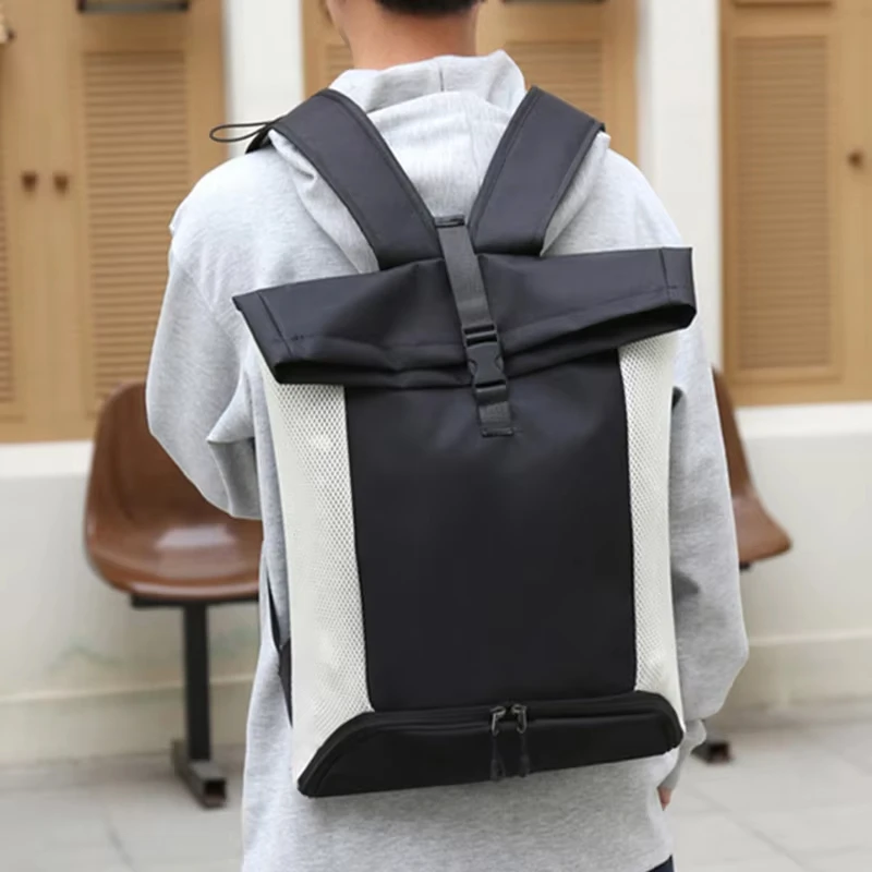 

Lightweight Fitness Backpack with Shoes Pocket Large Space Outdoor Sports Basketball Bags team Training Travel Duffel Rucksack