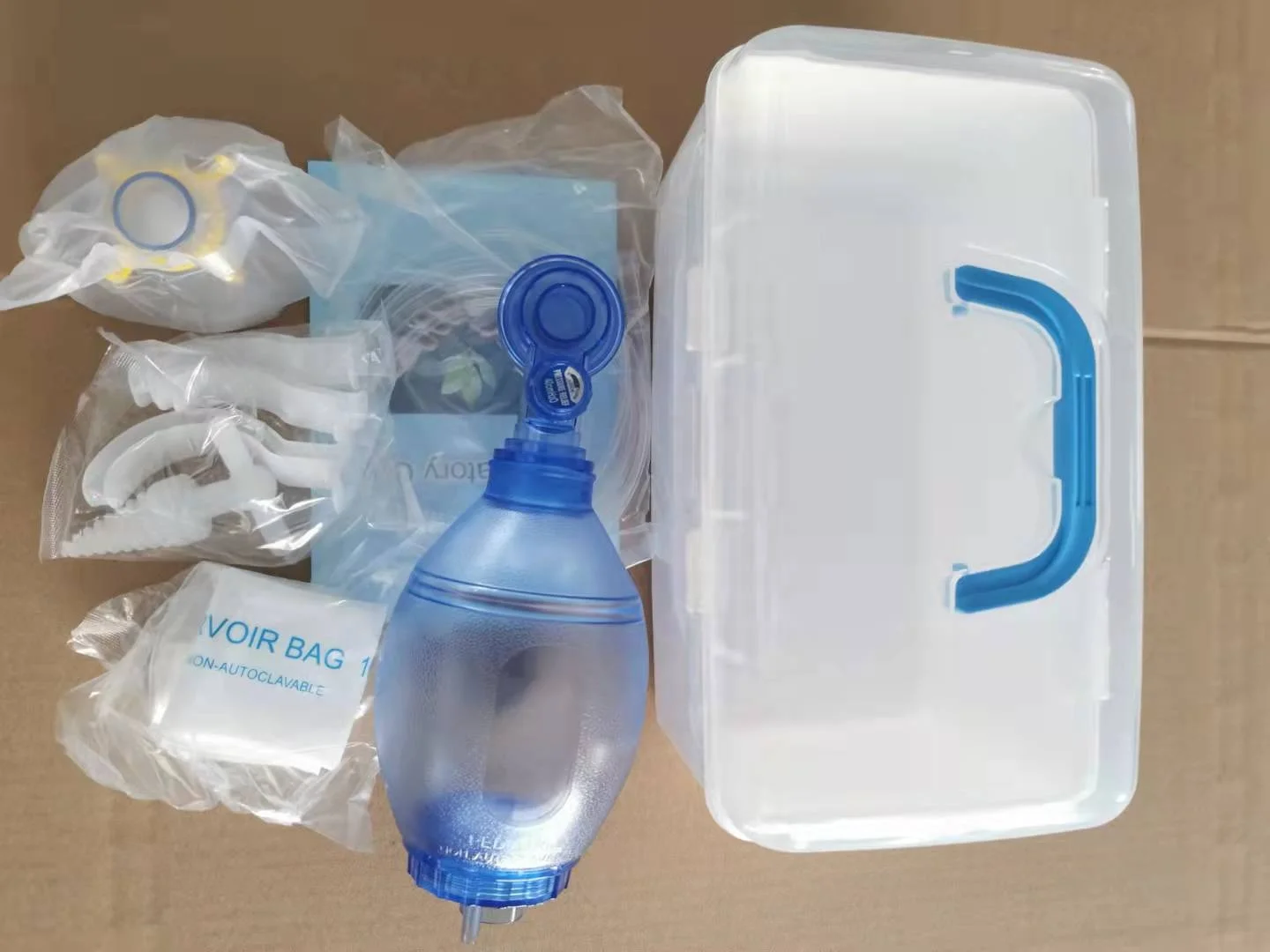 الطبية المتاح المحمولة الكبار Pediatirc الرضع استخدام Ambu حقيبة PVC السيليكون دليل الإنعاش عدة