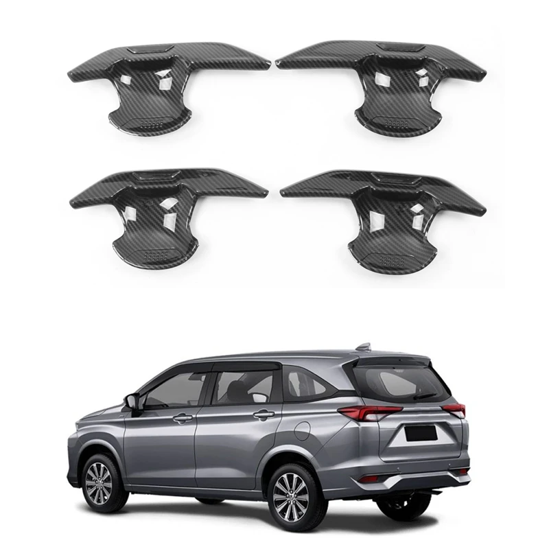 

For Toyota Avanza Premio Veloz Cross 2022+ Car Door Handle Bowl Cover Trim Frame Door Handle Decorative Stickers Carbon