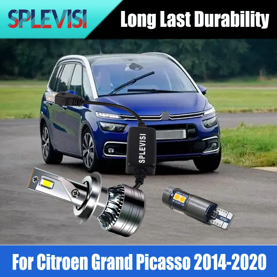 

H7 LED Canbus Bulb,1:1 Design Replacement Halogen Lamp,+500% Brightness For Citroen Grand Picasso 2014 2015 2016 2017 2018-2020