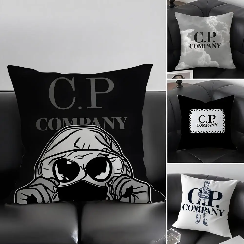 C-CP C-company Logo Cushion Cover Pillowcase Ultra Soft Skin Friendly Fabric Cloud Like Comfort & Concealed Zipper